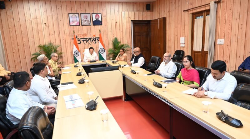 मुख्यमंत्री धामी ने उत्तराखंड क्रीड़ा विश्वविद्यालय  गौलापार के निर्माण कार्यों की समीक्षा की